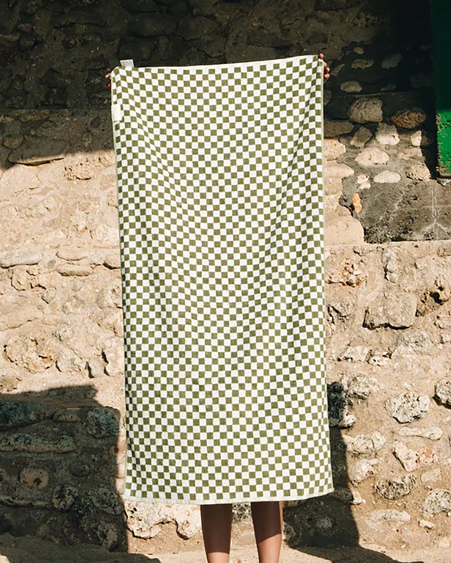 Sage Checkered Towel