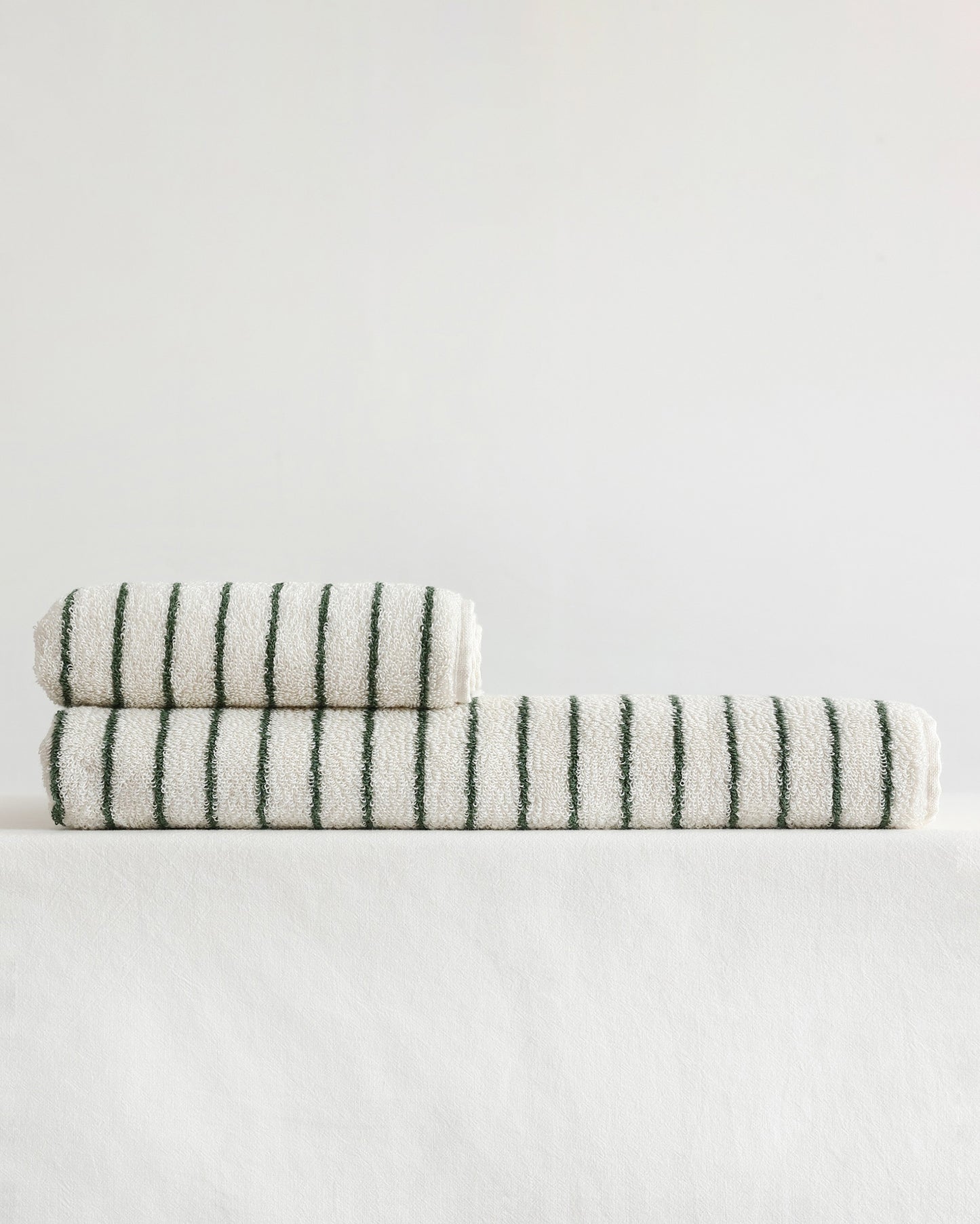 White / Forest Stripe Towel