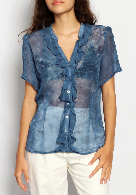 Ruffle Button Shirt