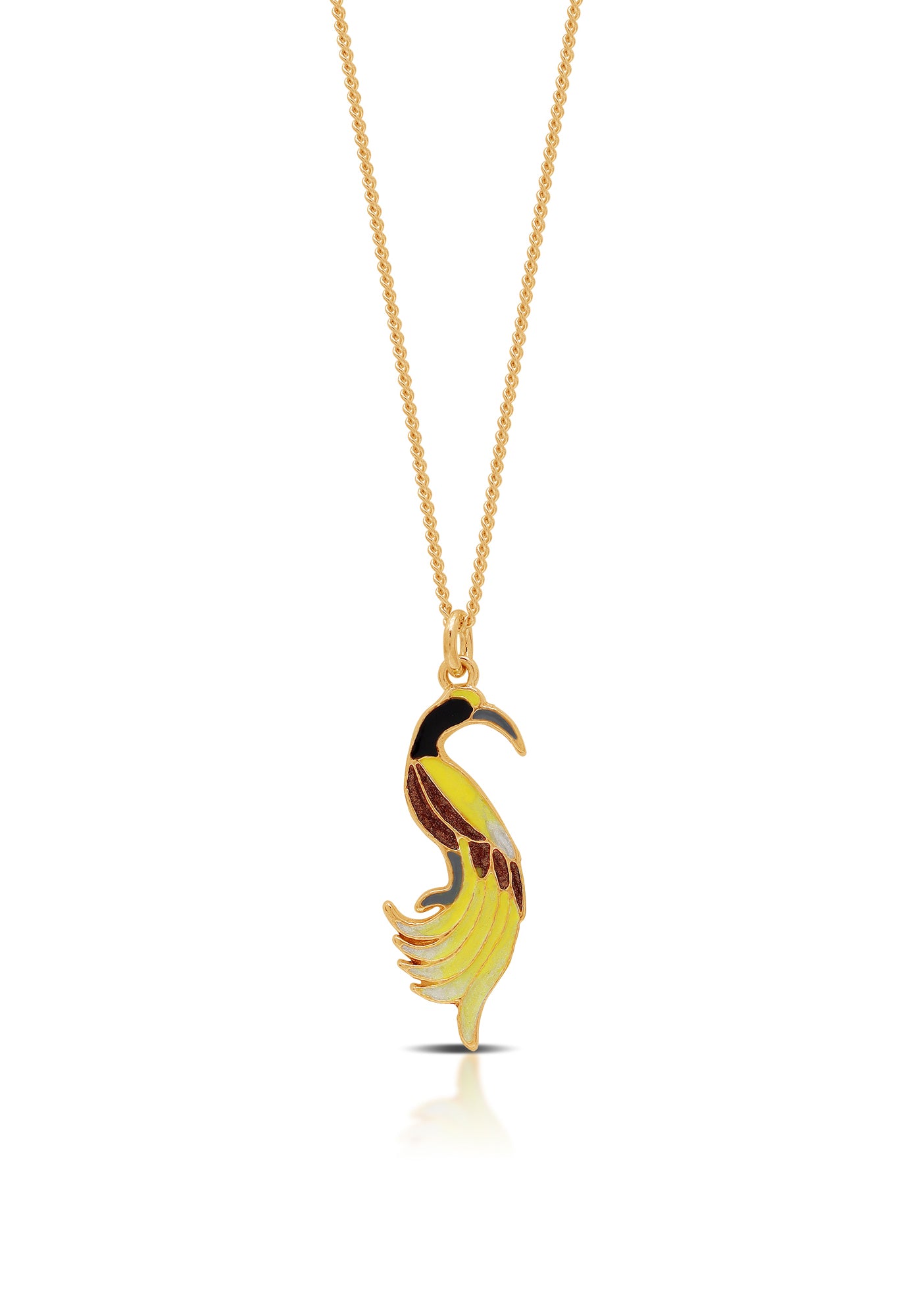 Bird of Paradise Painted Necklace