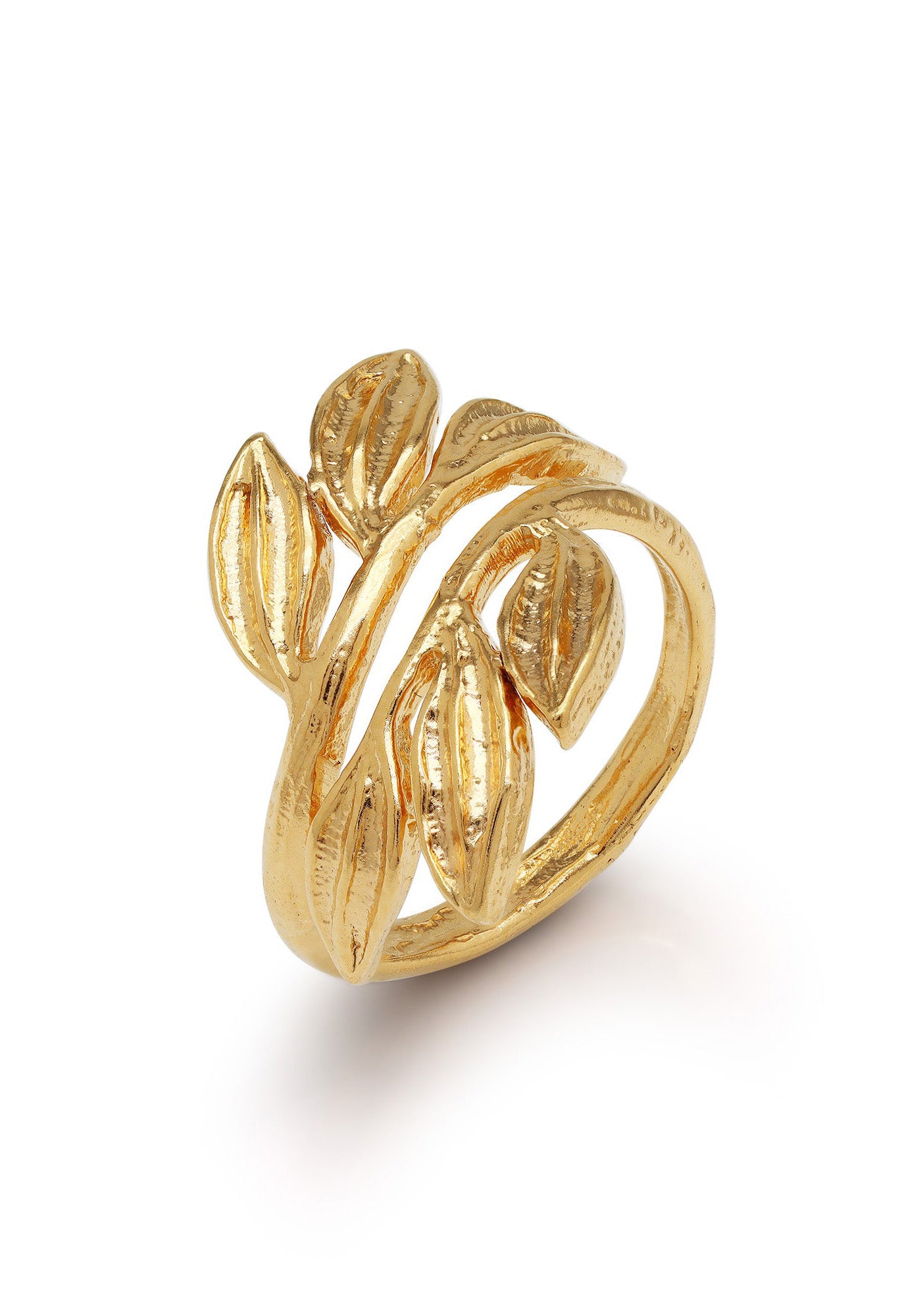 Gold Palm Leaf Ring