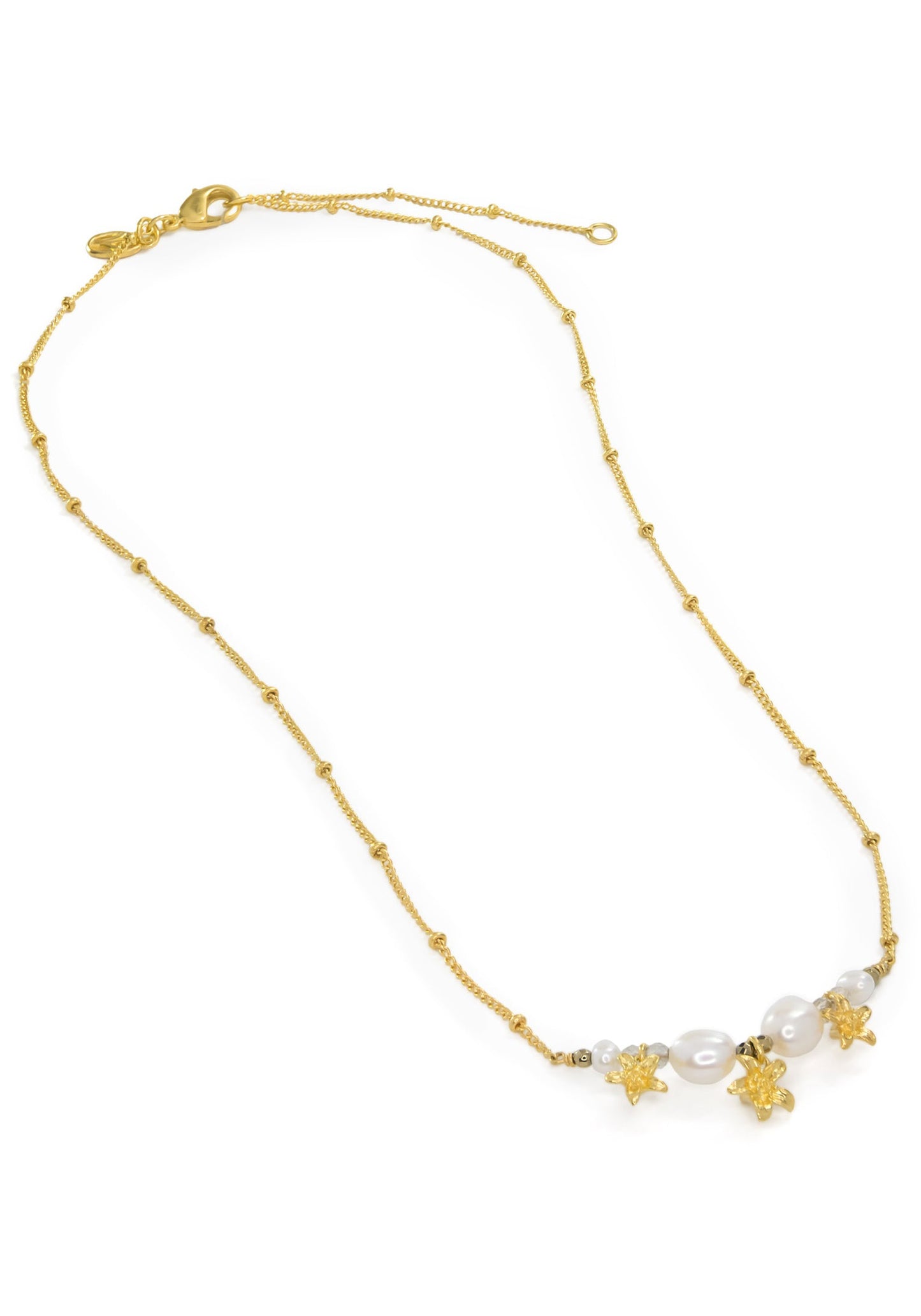 Jasmine Flower Beaded Necklace