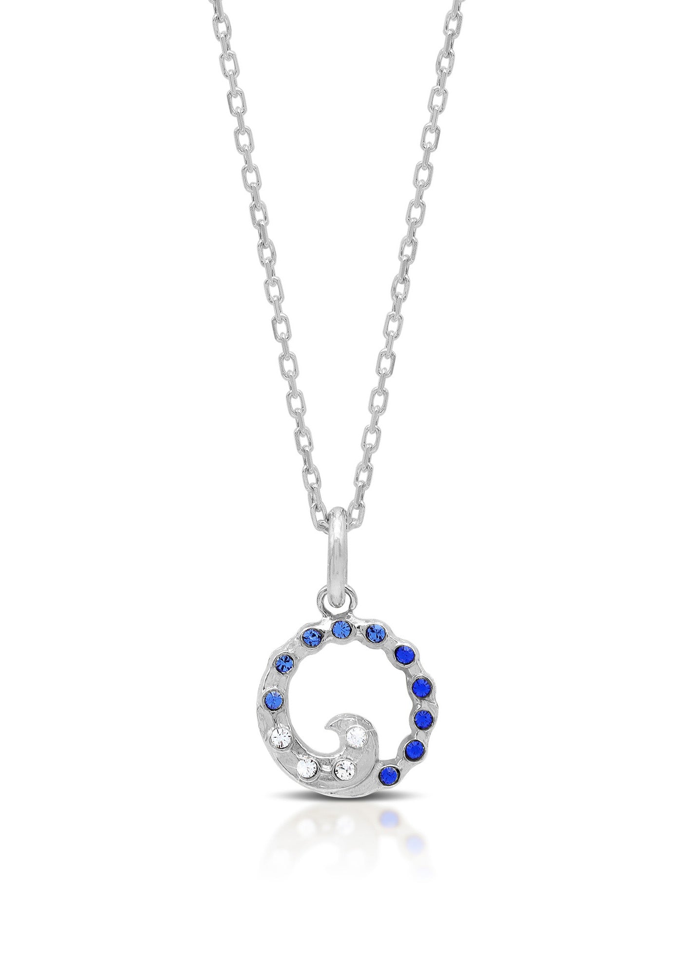 Wave Blue Crystal Necklace