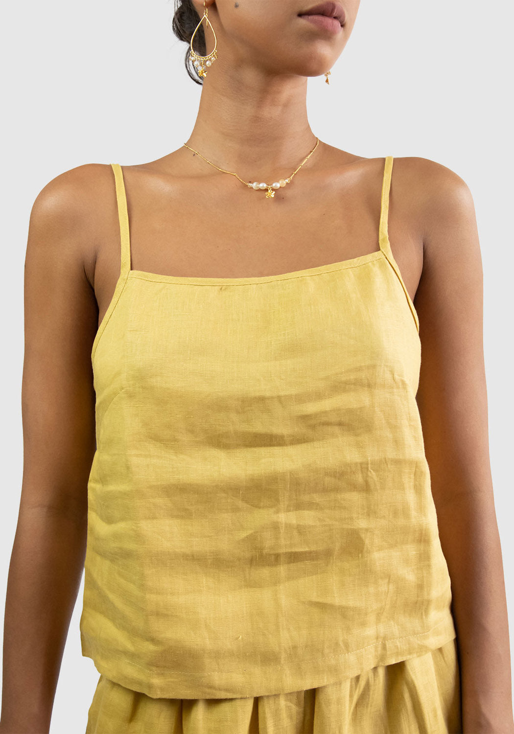 Linen Strap Top