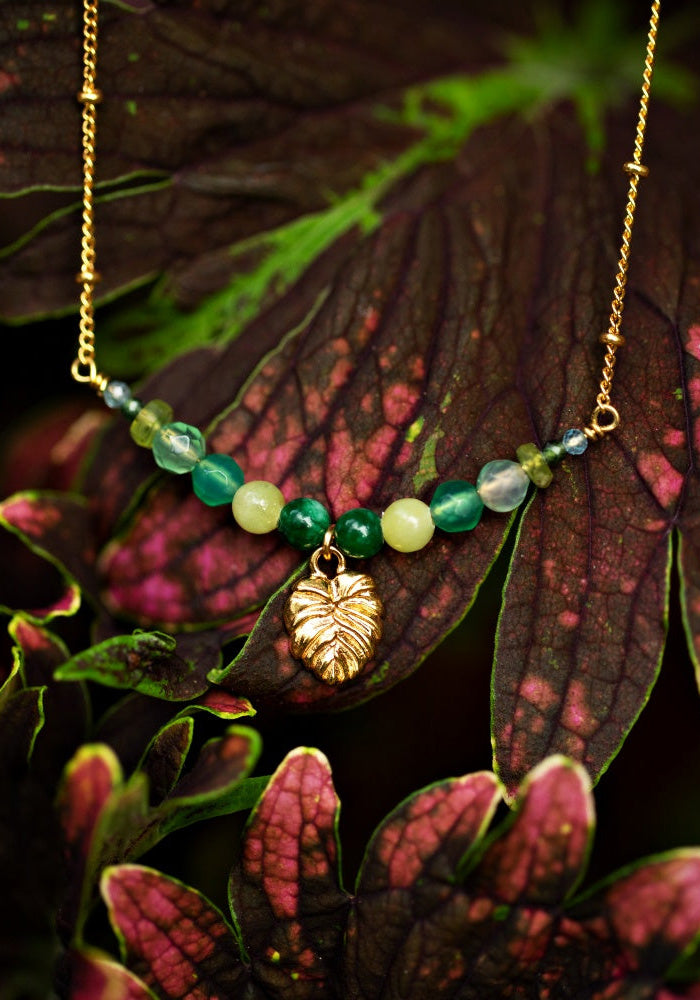 Leaf Beaded Necklace