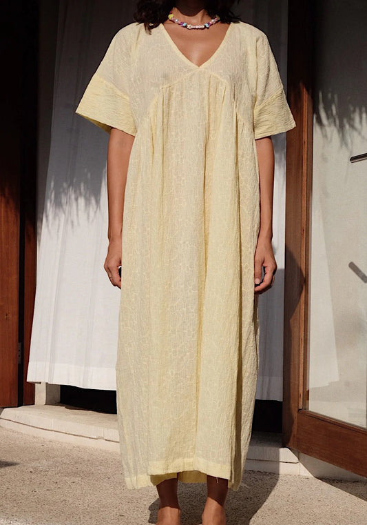Lemon Relaxed Maxi Dress