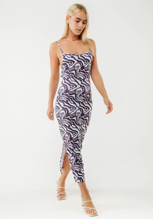 Pacific Dress Plum Psychedelic